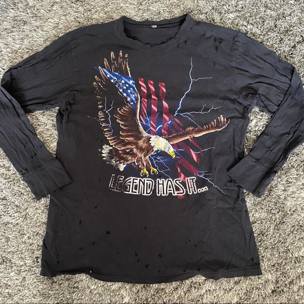 ⭐️CLEAR OUT distressed graphic long sleeve
